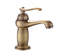 Dawafit Grifo de Lavabo para BañO Mezclador de LatóN Antiguo GriferíA de Cobre SóLido de Estilo Europeo GriferíA