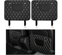 DAWANGHAIJUN 2 Piezas Protector Asiento Coche Respaldo para Ford EcoSport III II I 3.Gen/2.Gen/1.Gen 2018-2022 2023, Protector de Espalda de Cuero para Coche Almohadilla Antipatadas