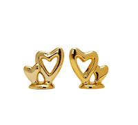 Dawbun Gold Small Animal Statue Heart Statue Decor Modern Style Cerami