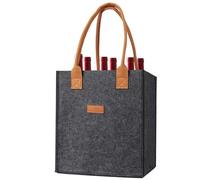 DAWCBVJQ 23 x 18 x 26 cm Bolsa de fieltro para botellas de vino, bolsa para botellas de vino, cesta para bebidas, para cerveza, vino y botellas de depósito - Almacenamiento de botellas y portabebidas