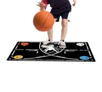 DAWCBVJQ Alfombra de Baloncesto | Tapete De Suelo Portátil Para Equipo De Ejercicio | Tapete de Práctica Pisadas Alfombra de Entrenamiento | para Niños Jóvenes Adultos Uso en Interior y Exterior