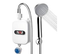 DAWCBVJQ Calentador De Ducha Eléctrico 30~60° Calentador De Agua Instantáneo Con Pantalla Digital ABS Calentadors De Agua Mini 3500w Mini Termo Electrico 0.15~0.6MPa Calentadors Mini De Aguas Instant