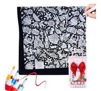 DAWCBVJQ Colorea Tu Propia Manta - Proyecto De Arte Decorativo Para El Hogar Suave Y Lavable - Manta Para Colorear Niños y Adultos | Para Actividades Familiares En Cumpleaños Y Vacaciones En