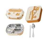 DAWCBVJQ Con Contenedores,Capibara Panda Para Mujeres - Acero Inoxidable Con Cubiertos Para Escuela Oficina Viaje Picnic Camping Senderismo