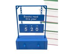 DAWCBVJQ Contador de Libros Leídos Este Año,Decoración Para Estantería Impresa En 3D - Cartel de Seguimiento de Lectura de Libros - para Mujeres Hombres Maestros Escritores Aficionados y Amantes de la