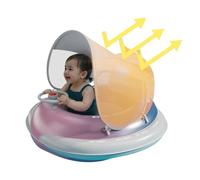DAWCBVJQ Flotador Inflable para Niños Pequeños,Sombrilla Flotante Protectora Solar - Juguete Flotante Seguro con Bomba Manual Integrada para Niños