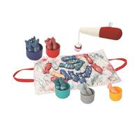 DAWCBVJQ Juego de pesca para niños pequeños | Juego de pesca de tela con vasos apilables | Juego educativo para promover el reconocimiento de colores para el hogar y la educación en el hogar