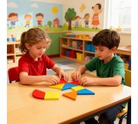 DAWCBVJQ Juguetes Tangram Niños,Educativo De Aprendizaje Progresivo,Puzzle Magnético para Estimular la Mente | para Niños Niñas Preescolares Juegos en Casa Fiestas Aula Infantil