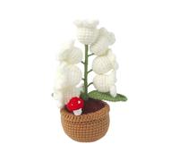 DAWCBVJQ Lámparas para Mesilla de Noche con Flores de Crochet | Decorativa Maceta con Flor Artificial que y Es | Iluminación Nocturna De Ambiente De Ganchillo,Para Mujeres, Mamá, Hija, Novia y
