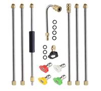 DAWCBVJQ Lanza Extensible Para Hidrolimpiadora,Boquilla con Conexión Rápida 280 bar para Hidrolimpiadora,Boquilla De Limpieza De Canalones Potente - Para Jardín Canalón Entrada Patio Techo Hormigón