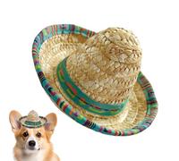 DAWCBVJQ Mini Sombrero, Sombrero México - Decoración de Disfraz de ala ancha para Mascotas Niños y Perros Animales