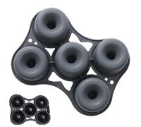 DAWCBVJQ Moldes Para Donuts Para Hornear - Molde de Silicón para Rosquillas con 5 Cavidades - Accesorios de Repostería Reutilizables para Bagels y Freidoras de Aire Halloween Navidad Cumpleaños
