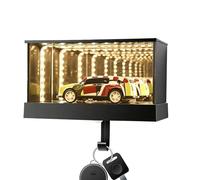 DAWCBVJQ Portallaves Pequeño de Garaje,con Luz LED y Efecto de Luz Infinita para Decoración | Ganchos Colgadores para Llaveros del Garage | Para Entrada Pasillo Cocina Hogar Oficina Dormitorio