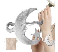 DAWCBVJQ Pulsera De Luna Y Estrella, Brazalete Ajustable De, Joyería De Moda Regalo Sentimental Para Adolescentes Mujeres Familia Parejas Amigos