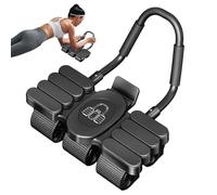 DAWCBVJQ Rueda Abdominal Automática Con Rebote | Máquina De Abdominales Con 6 Ruedas Y Diseño Avanzado,Equipo de Gimnasia Para Abdominales Con Soporte Para Móvil Y Entrenamiento en Casa