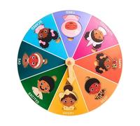 DAWCBVJQ Rueda de Las Emociones,Juguetes Sensoriales de Madera y de Muñeca,Juguete para el Aprendizaje Socioemocional - para Calmar la Decoración del Aula y la Escuela para Niños y Adultos