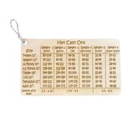 DAWCBVJQ Tabla de Montaje para Sombreros | Reglas De Conversión De Talla De Sombrero De 9x13 Cm,Medidor de Proyectos de Tejido y Números de Montaje,Para Principiantes en Manualidades Costura y Arte