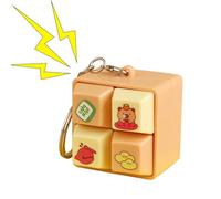 DAWCBVJQ Teclado Fidget para Aliviar el Estrés,Llavero De Teclado con Cuadrícula De Cuatro Cuadrados - Llavero Mochila Divertido Botón Gato - para Niños Niñas Mochilas Viaje Escuela Oficina