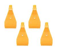 Daweglop 4X 1 / 4BSP Rosca ABS Solo Orificio de Soplado Plano Jet Boquilla Amarillo