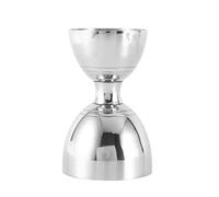 Daweglop Jigger de Barra de Acero Inoxidable 1/2, Jigger de CóCtel Vasos Medidores Jigger 1Oz 2Oz