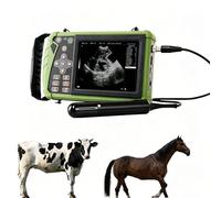 DAWEIanimed Máquina de ultrasonido veterinaria con sonda rectal y convexa de doble uso mejorada de 3,5 MHz para ganado y caballos, escáner veterinario portátil de mano para embarazo y chequeo de