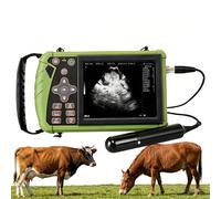 DAWEIanimed Máquina de ultrasonido veterinaria de doble uso rectal y convexa para ganado vacuno y caballos, escáner veterinario portátil para detección de embarazo y examen reproductivo