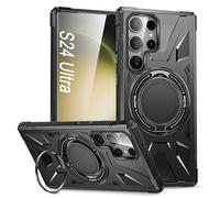 DAWEIXEAU Funda Anillo Giratorio Magnético Soporte para Galaxy S24 Ultra,Compatible con MagSafe 360° Ring Soporte de Funda Protección para Samsung Galaxy S24 Ultra 6.8" (Noir)