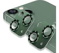 DAWEIXEAU Protector Lente Cámara para iPhone 15 / iPhone 15 Plus de 2 Piezas, Película Protectora Lente de Una Pieza de Vidrio Templado 9H, Película Protectora de Cámara HD Antiarañazos Verde