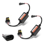 dawfall 2 decodificadores de luz LED 9006/HB4/9012 para coche, adaptador de filtro LED de audio de radio, decodificador de error de advertencia de fallo intermitente, universal para accesorios de