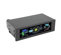 DAWH Pantalla de Temperatura de PC, Detección Inteligente Pantalla de Panel de Lente de PVC 5 Juegos Control de Temperatura del Ventilador Monitor de Temperatura de la Computadora para PC