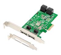 Dawicontrol DC-624E Retail - Controlador Raid (2 x PCIe, 4 x SATA III), Verde