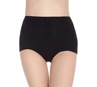 DAWILS Braguitas Algodón Faja Reductora Braguitas Moldeadora de Cintura Alta para Mujer Bragas 1 Pieza(X-Large=ES: 38-40, Negro)