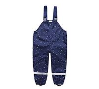 DAWILS Pantalon Impermeable para Niños y Niñas Unisex Estrella Pantalon Intemperie Pantalón de Lluvia Bebé Niño Niña Ropa Impermeable 12 Meses Azul Marino