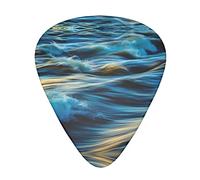 Dawn Ocean Waves - Púas de guitarra clásicas, triangulares, bajo, acústica y eléctrica, para guitarristas, 12 piezas