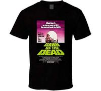 Dawn of The Dead 70's Cult Horror Movie New Black T-Tshirts Camisetas y Tops_146 Black(X-Large)
