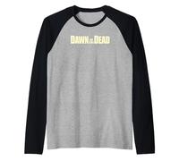 Dawn of The Dead Eyes Wide Zombie Front & Back Camiseta Manga Raglan