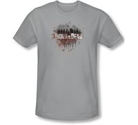 Dawn of The Dead Mens Creeping Shadows T-Tshirts Camisetas y Tops in Silver(XX-Large)