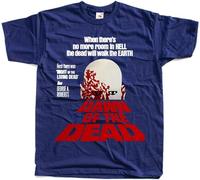Dawn of The Dead V1, Movie Poster 1978, T-Tshirts Camisetas y Tops-S Black(Medium)