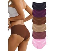 Dawnrole Ropa Interior Mujer,Braguitas sin Costuras para Mujer,Suaves y cómodas Braguitas con cinturón para Uso Diario 6 Pack