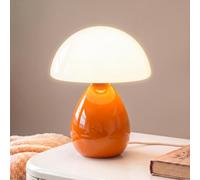 Dawnwake Lámpara de mesa de hongo, Lámpara de mesa LED ajustable de decoración para sala de estar, dormitorio Lámparas de mesa, Lámpara de mesita de noche de hongo, Base de cerámica Vidrio Pequeño