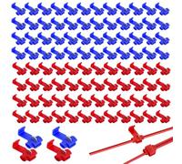 DAWRIS 100 uds Wirefy ladrón de corriente coche, conector de derivación T-Tap en un juego Conector rápido de derivación de cable coche, conector rápido de derivación (rojo, azul)