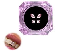 DAWRIS Diente de Cristal, Adornos de Diente de sarro 4 Piezas/Caja Dientes Gema Belleza Diente de Diamante Diente Adornos de Cristal Dientes Joyas Decoración Cristal Gema Decoración