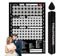 DAWRIS Love Game Poster 100 Date Challenge Dates Scratch Off Poster Date Night Rasca Póster Date Ideas para Parejas Lista de Bucket para Parejas Creativas Parejas Regalos Boyfriend Gift Marca: