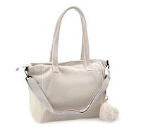 DAWRIS Tote Bag Damen Shopper Tasche Groß Handtasche Cord Grosse Tasche Beige Umhängetasche Schultertasche Gross Women's Totes Aesthetic für Uni Schule Arbeit Büro Reisen Einkaufen Alltag, beige