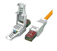 DAWSAXZKL Conector RJ45 Cat8 Cat7 Cat6A Herramienta Gratuita Reutilizable Conector Ethernet de Internet(10PCS,CAT6 UTP Connector)