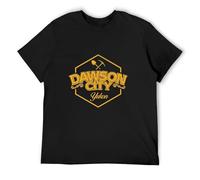 Dawson City Yukon Vintage Unisex 100% Cotton Short-Sleeve T-Shirts Black XXXL
