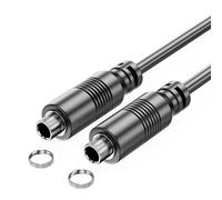 Dawutocap Adaptador de extensión de cable hembra a hembra, 3 5 mm, revestimiento de PVC, resistencia a las grietas, resistente a la corrosión
