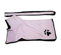 Dawutocap Albornoz para mascotas, altamente absorbente, toalla de baño de secado rápido para perros pequeños, gatos, bata de baño con cinturón para mascotas