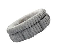 Dawutocap Cama de felpa suave para gatos con diseño de cojín desmontable para interiores con parte inferior antideslizante, para invierno y otoño, cómoda cama de felpa
