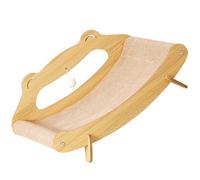 Dawutocap Cama para mascotas, cama tejida resistente a los arañazos, para gatos, cama temática, nido resistente a los arañazos, cama grande para gatos de madera con almohadilla para arañazos